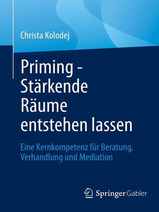 Title details for Priming--Stärkende Räume entstehen lassen by Christa Kolodej - Available